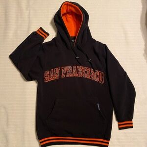 San Francisco Black and Orange Fleece Lined  Hoodie